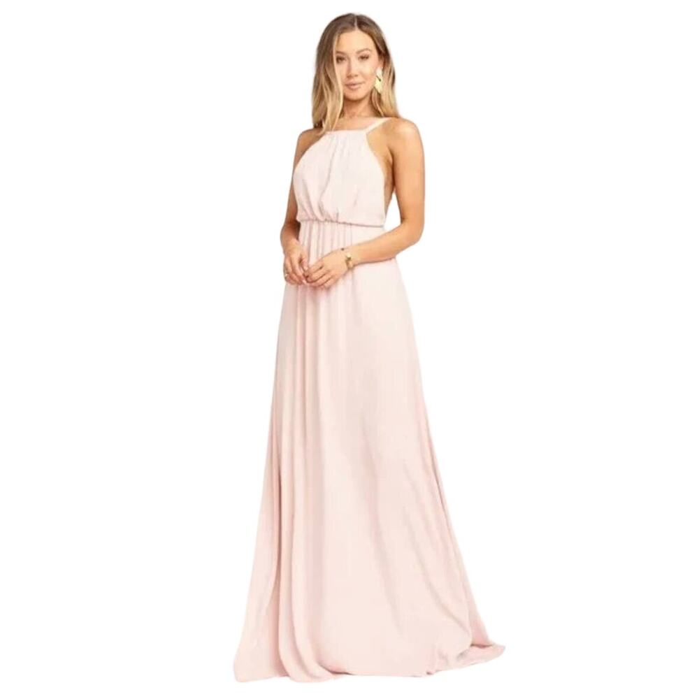 Show Me Your Mumu Amanda Maxi Dress Dusty Blush Crisp Pink XL Bridesmaid